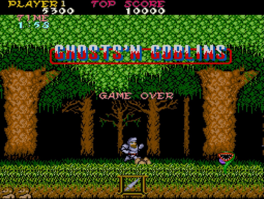 Ghost'n Goblins de Arcade, un juego muy dificil